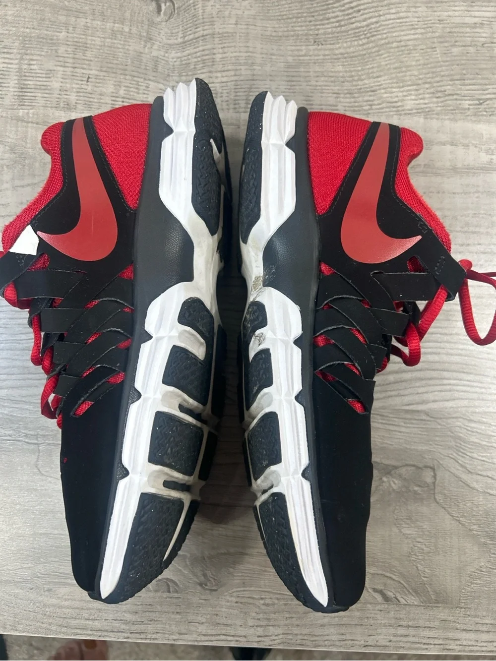 Nike Lunarlon Black Red Running Shoes Men’s Size 7.5 Athletic Sneakers